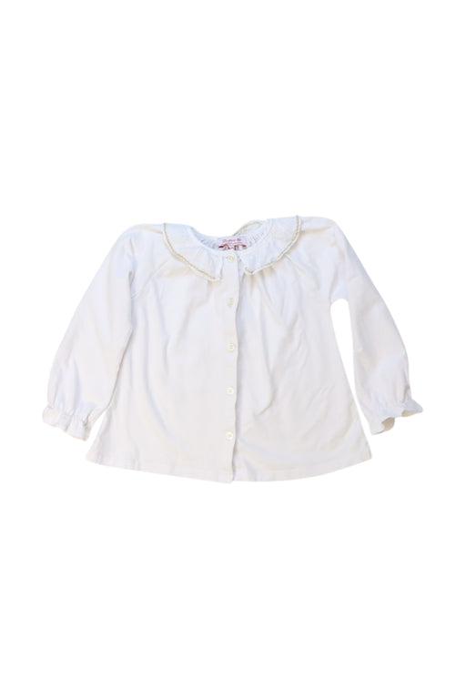 A White Long Sleeve Shirts from Confiture in size 3T for girl. (Front View)