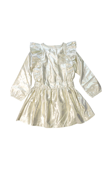 A Metallic Long Sleeve Dresses from Louis Louise in size 4T for girl. (Front View)