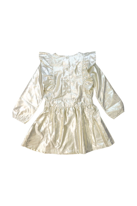 A Metallic Long Sleeve Dresses from Louis Louise in size 4T for girl. (Back View)