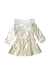 A Metallic Long Sleeve Dresses from Louis Louise in size 4T for girl. (Back View)