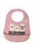 A Pink Bibs from Snapkis in size Newborn for neutral. (Front View)