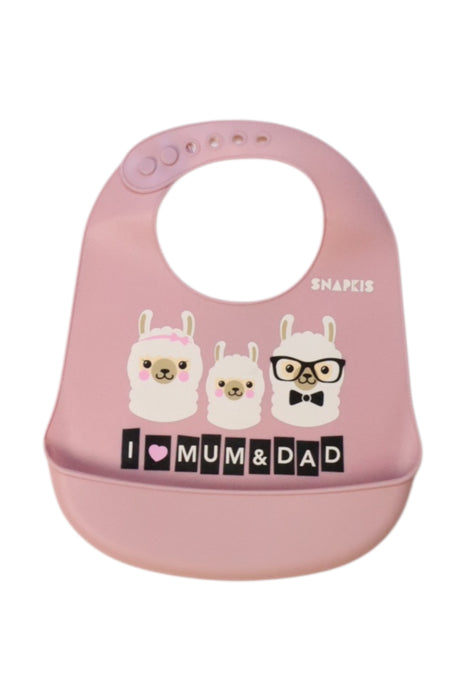 A Pink Bibs from Snapkis in size Newborn for neutral. (Back View)