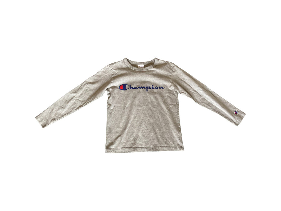 A Beige Long Sleeve T Shirts from Champion in size 10Y for neutral. (Front View)