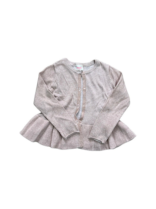 A Pink Cardigans from Seed in size 4T for girl. (Front View)