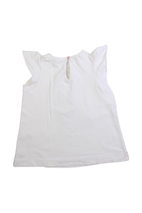 A White Sleeveless Tops from Nanos in size 6T for girl. (Back View)