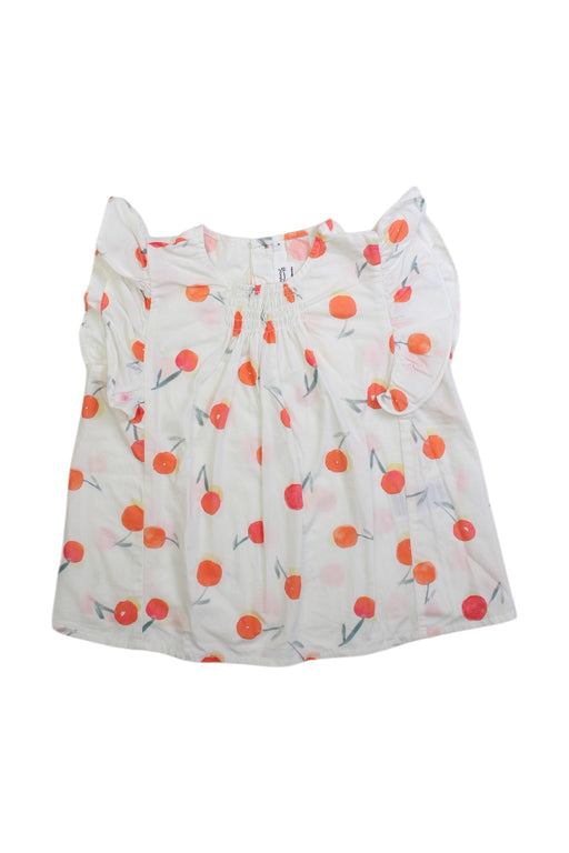 A White Short Sleeve Tops from Bonpoint in size 6T for girl. (Front View)