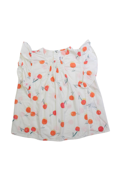 A White Short Sleeve Tops from Bonpoint in size 6T for girl. (Front View)