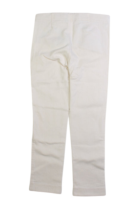 A Ivory Casual Pants from Nanos in size 6T for girl. (Back View)