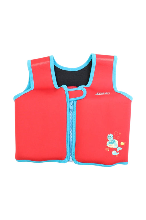 A Red Floatsuits from Zoggs in size 2T for neutral. (Front View)