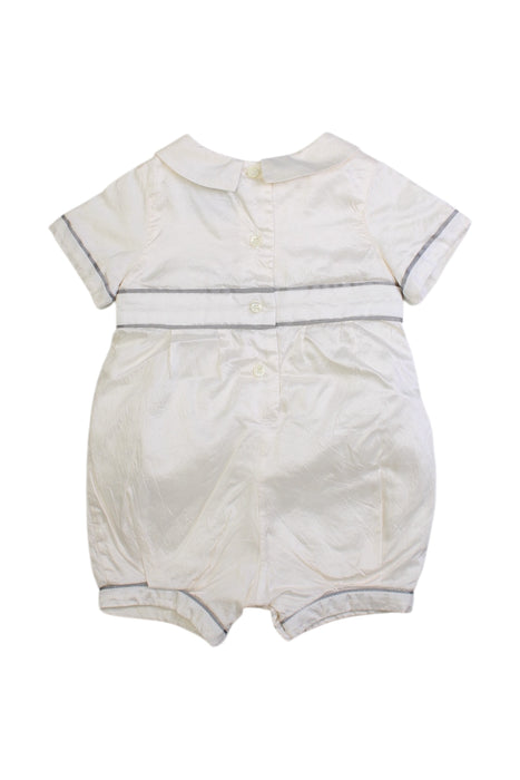 A White Short Sleeve Rompers from John Lewis in size 3-6M for neutral. (Back View)