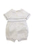 A White Short Sleeve Rompers from John Lewis in size 3-6M for neutral. (Back View)