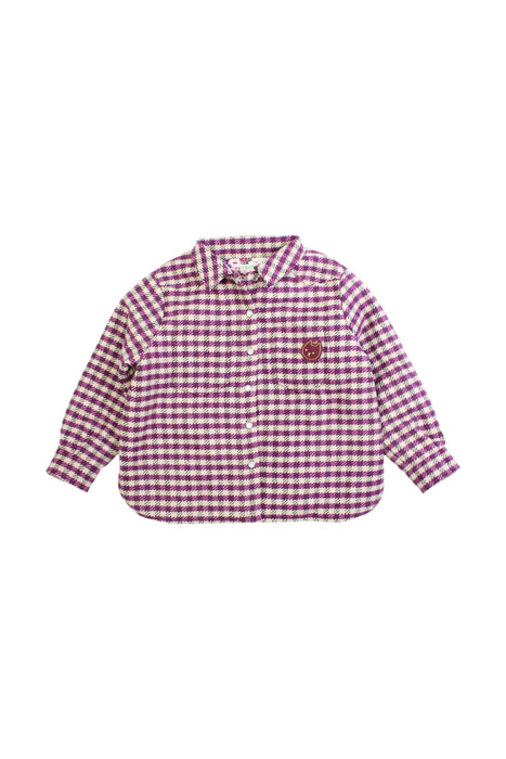 A Purple Long Sleeve Shirts from Bonpoint in size 4T for girl. (Front View)