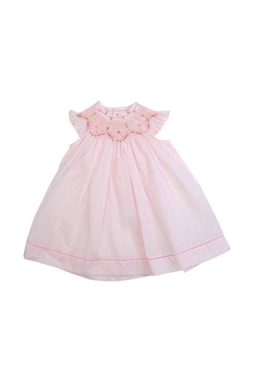 A Pink Short Sleeve Dresses from Luli & Me in size 6-12M for girl. (Front View)
