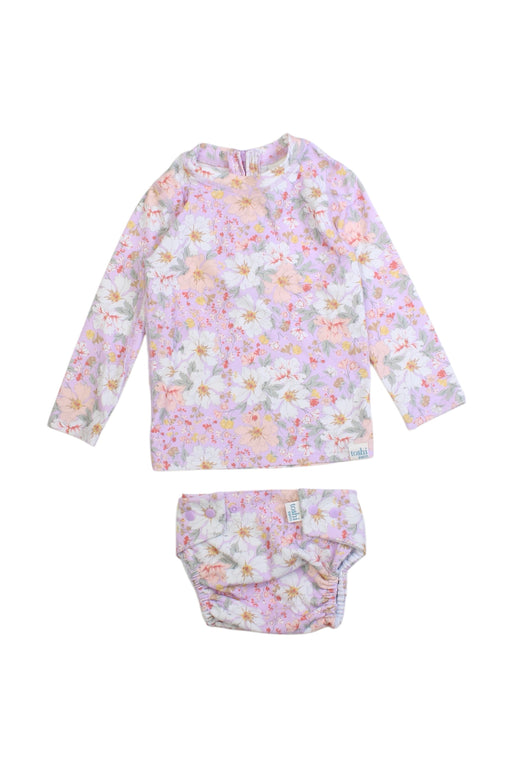 A Multicolour Rash Guards from Toshi in size 12-18M for girl. (Front View)
