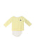 A White Long Sleeve Bodysuits from Petit Bateau in size 12-18M for boy. (Front View)