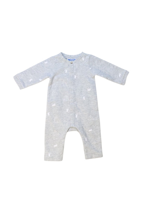 A Grey Long Sleeve Rompers from Jacadi in size 0-3M for boy. (Front View)