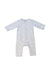 A Grey Long Sleeve Rompers from Jacadi in size 0-3M for boy. (Front View)