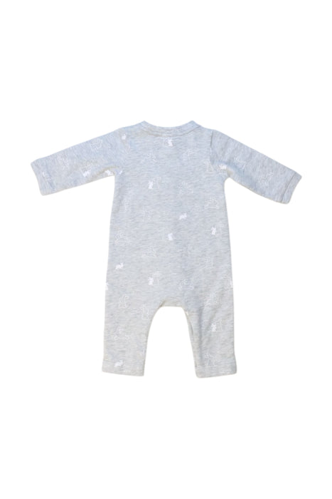 A Grey Long Sleeve Rompers from Jacadi in size 0-3M for boy. (Back View)
