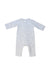 A Grey Long Sleeve Rompers from Jacadi in size 0-3M for boy. (Back View)