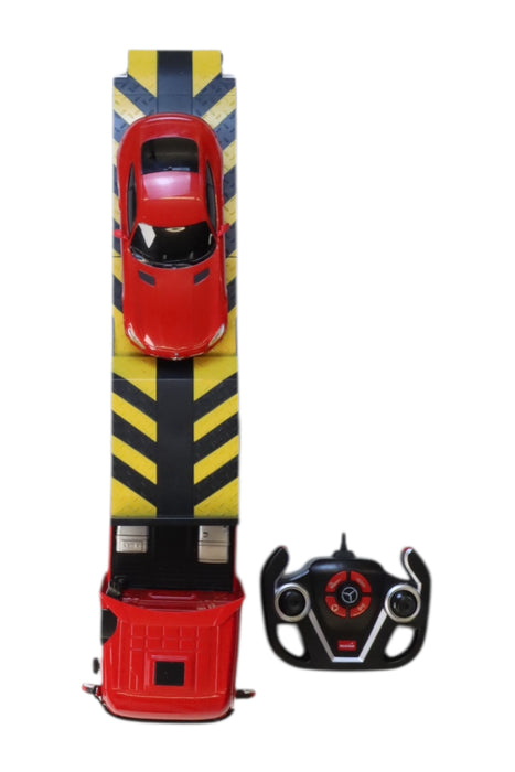 A Red Cars Trucks Trains & Remote Control from Rastar in size O/S for neutral. (Front View)