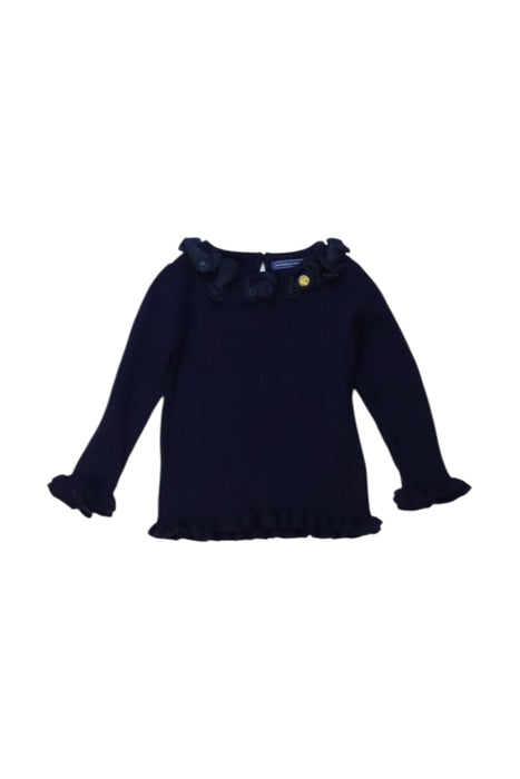 A Navy Long Sleeve Tops from Nicholas & Bears in size 2T for girl. (Front View)
