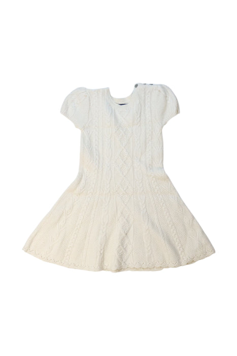 A Ivory Sweater Dresses from Polo Ralph Lauren in size 5T for girl. (Front View)