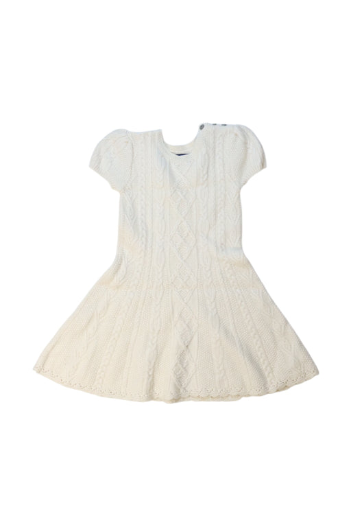 A Ivory Sweater Dresses from Polo Ralph Lauren in size 5T for girl. (Front View)
