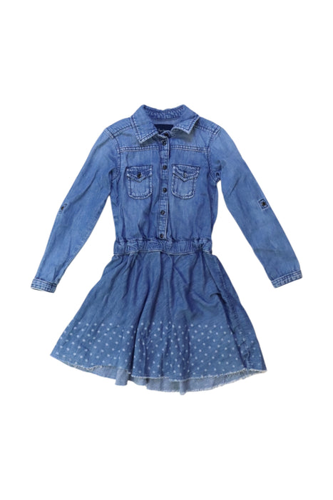 A Blue Long Sleeve Dresses from Pepe Jeans in size 4T for girl. (Front View)