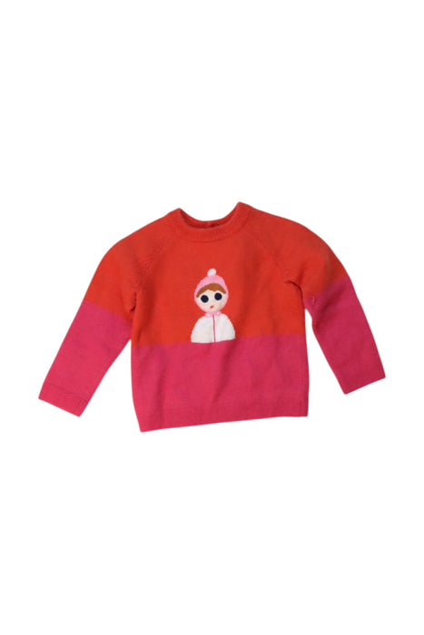 A Red Knit Sweaters from Jacadi in size 4T for girl. (Front View)