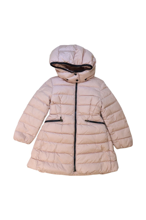 A Beige Puffer/Quilted Coats & Outerwear from Moncler in size 4T for girl. (Front View)