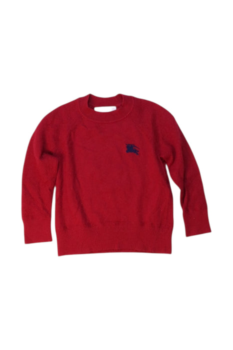 A Red Knit Sweaters from Burberry in size 4T for girl. (Front View)