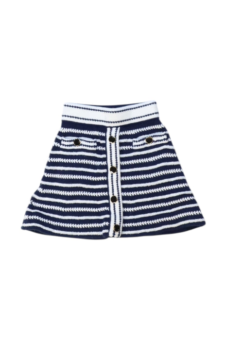 A Navy Short Skirts from Self-Portrait in size 4T for girl. (Front View)