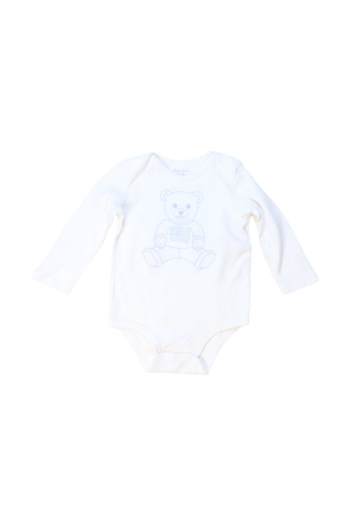A White Long Sleeve Bodysuits from Ralph Lauren in size 6-12M for boy. (Front View)