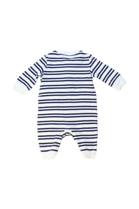 A Navy Long Sleeve Rompers from Ralph Lauren in size 0-3M for boy. (Back View)