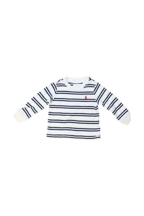 A White Long Sleeve Tops from Ralph Lauren in size 3-6M for boy. (Front View)