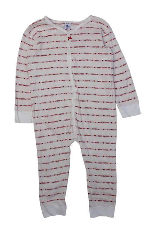 A Red Onesies from Petit Bateau in size 3T for girl. (Front View)