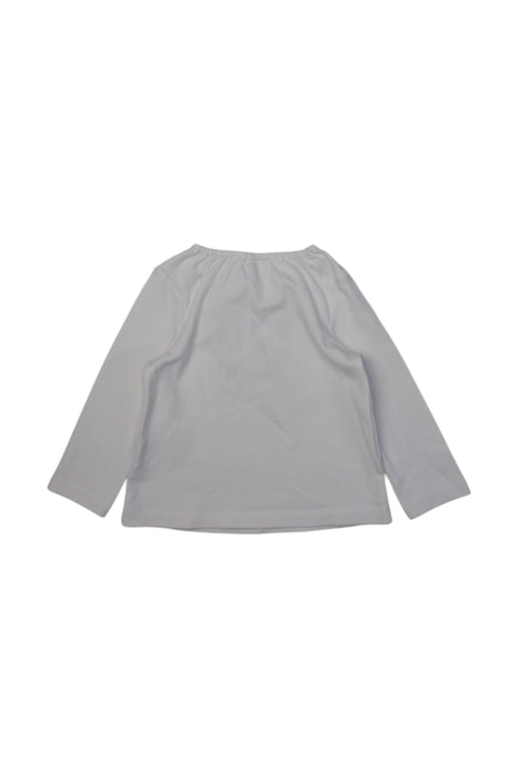 A White Long Sleeve Tops from Momonittu in size 18-24M for girl. (Back View)