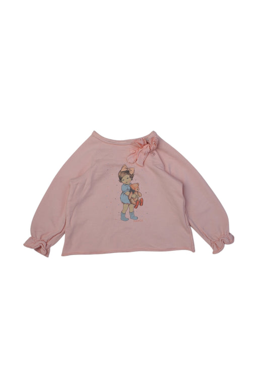 A Pink Long Sleeve Tops from Nanos in size 18-24M for girl. (Front View)