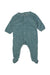 A Teal Onesies from Petit Bateau in size 6-12M for neutral. (Front View)