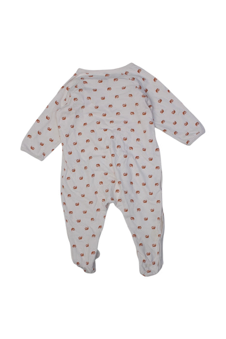A White Onesies from Petit Bateau in size 6-12M for neutral. (Back View)