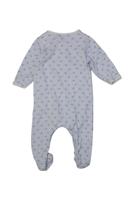 A White Onesies from Petit Bateau in size 3-6M for neutral. (Back View)