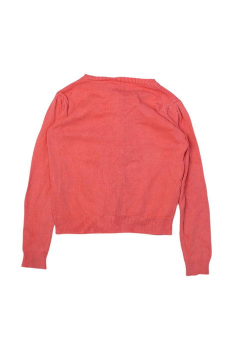 A Peach Cardigans from Bonpoint in size 6T for girl. (Back View)