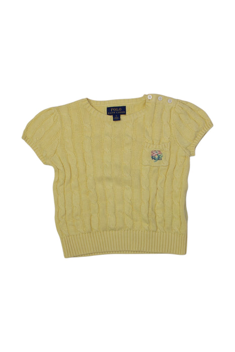 A Yellow Sleeveless Tops from Polo Ralph Lauren in size 5T for girl. (Front View)