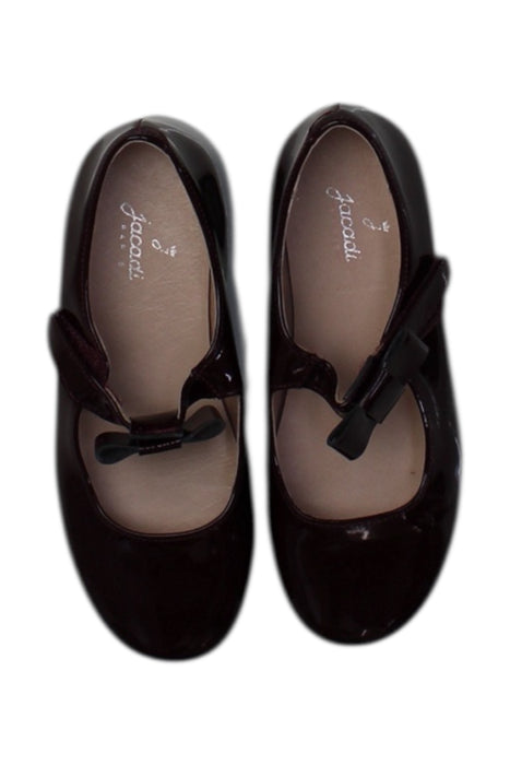 A Burgundy Dress Shoes from Jacadi in size 6T for girl. (Back View)