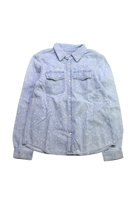 A Blue Long Sleeve Shirts from Bonpoint in size 10Y for neutral. (Front View)