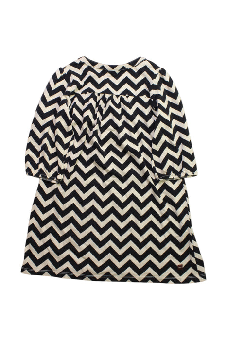 Black Tea Chevron Pattern Long Sleeve Dress 5T — Retykle Black Tea Chevron Pattern Long Sleeve Dress 5T — Retykle