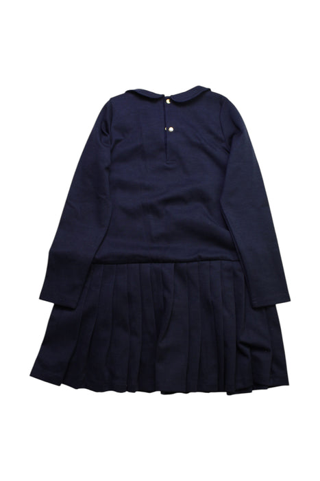 A Navy Long Sleeve Dresses from Jacadi in size 8Y for girl. (Back View)
