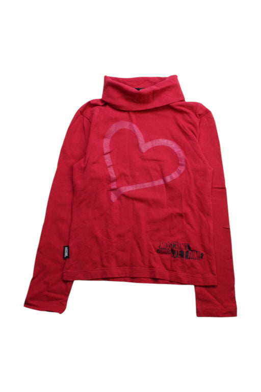 A Red Long Sleeve Tops from Moschino in size 8Y for girl. (Front View)