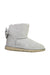 A White Booties from UGG in size 7Y for girl. (Front View)