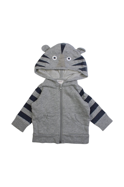 A Grey Zippered Sweatshirts from Seed in size 0-3M for boy. (Front View)